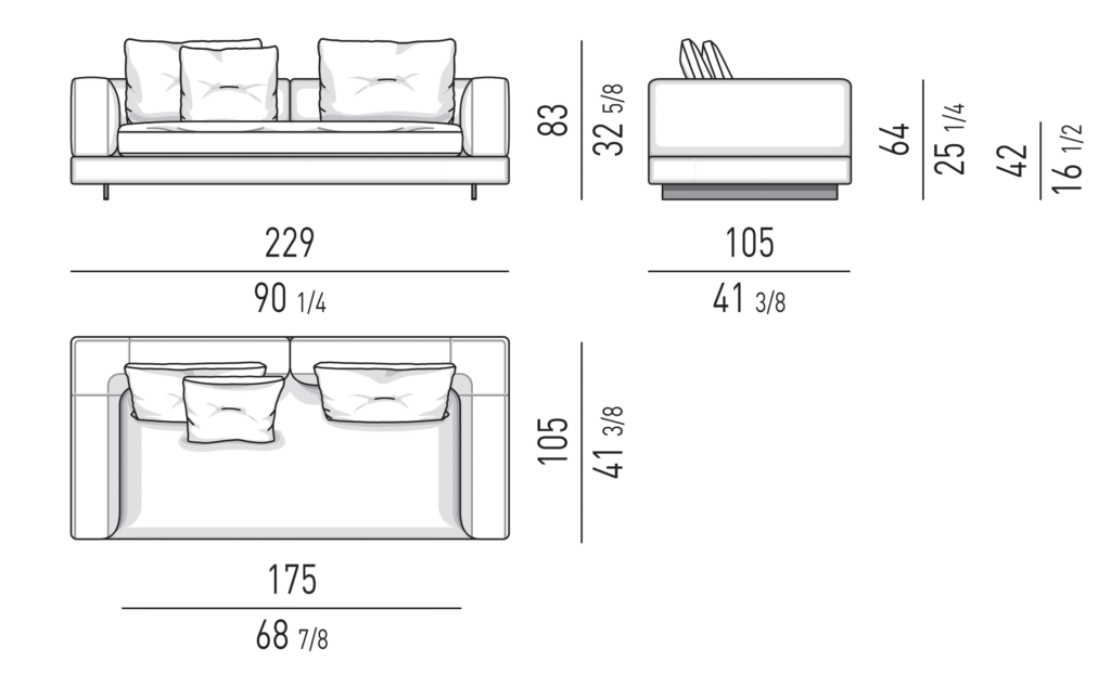 Custom modular sofa