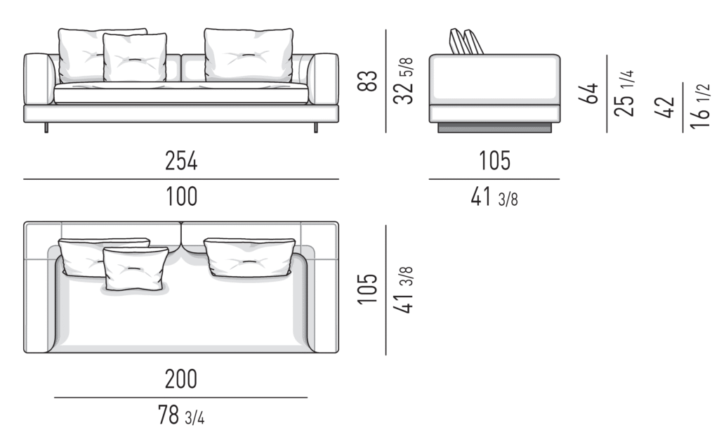 Custom modular sofa