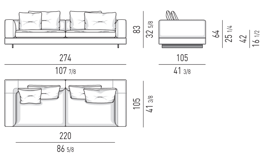 Custom modular sofa